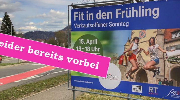 " Fit in den Frühling " - Motto des 1. verkaufsoffenen Sonntag 2018 in Reutlingen