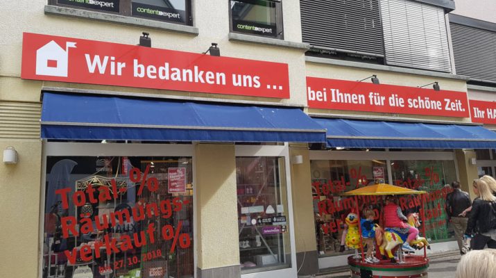 Geschäftsausfgabe - Haux Wohntextilien macht zu