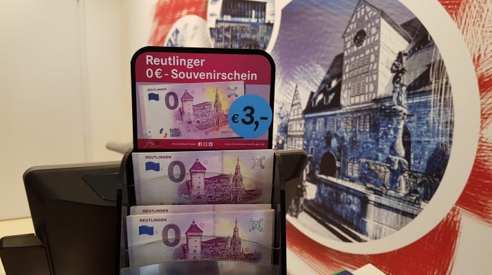 Seit 7. Februar ist der 0 Euro Schein in Reutlingen erhältlich