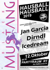 Plakat für Black Mustang - Hausball19 von ivent-solutions